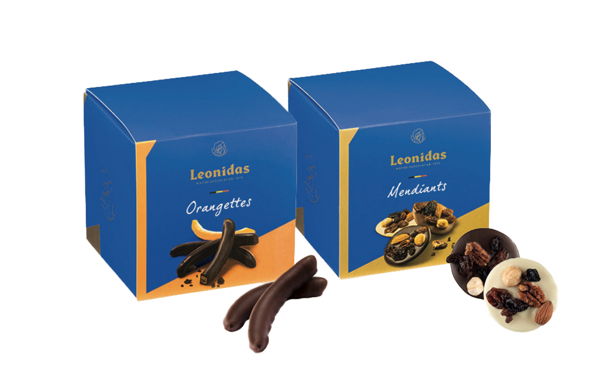 cube mendiants orangettes